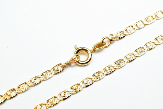 18K Gold Filled Alternative Chain: Pink Gold - , 19 Inch Length, Fine Jewelry Craft Supply