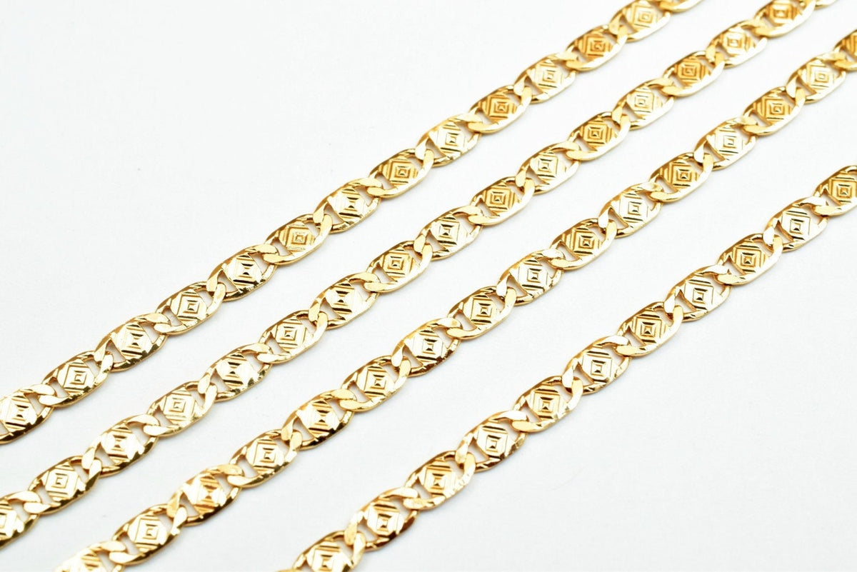 18K Gold Filled Alternative Chain: Pink Gold - , 19 Inch Length, Fine Jewelry Craft Supply