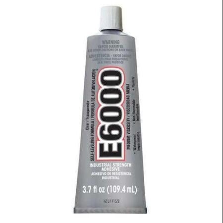 E6000 Craft Adhesive Industrial Strength, Clear Formula (3.7oz, Flexible Hold, Waterproof, Made In USA)
