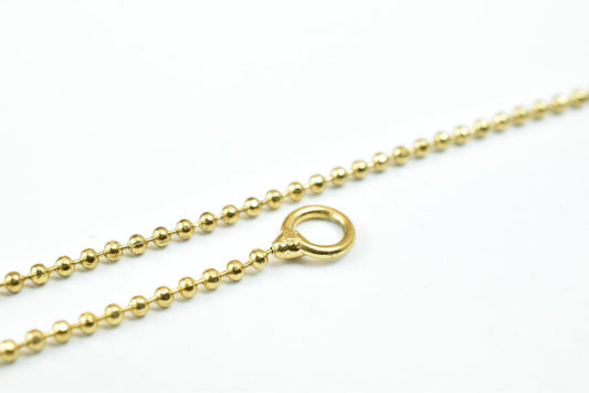 17" Inches 18K Gold Filled EP Chain Ball/Bead Chain Style Thickness 1mm/ Findings for Jewelry Making CG425 jewelry making...