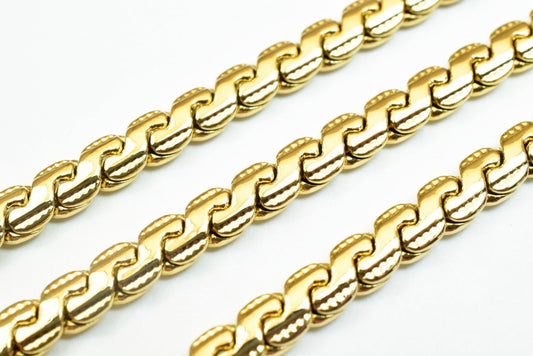 18K Gold Filled Alternative Chain Jewelry Making, 19.5" Herringbone Style (2mm Thick, Tarnish-Resistant , Unisex)