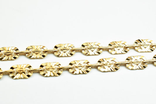 18K Pinky Gold Filled Alternative Chain - 17.5 Inch Length, 4mm Width - Tarnish Resistant, Skin Friendly, Metal