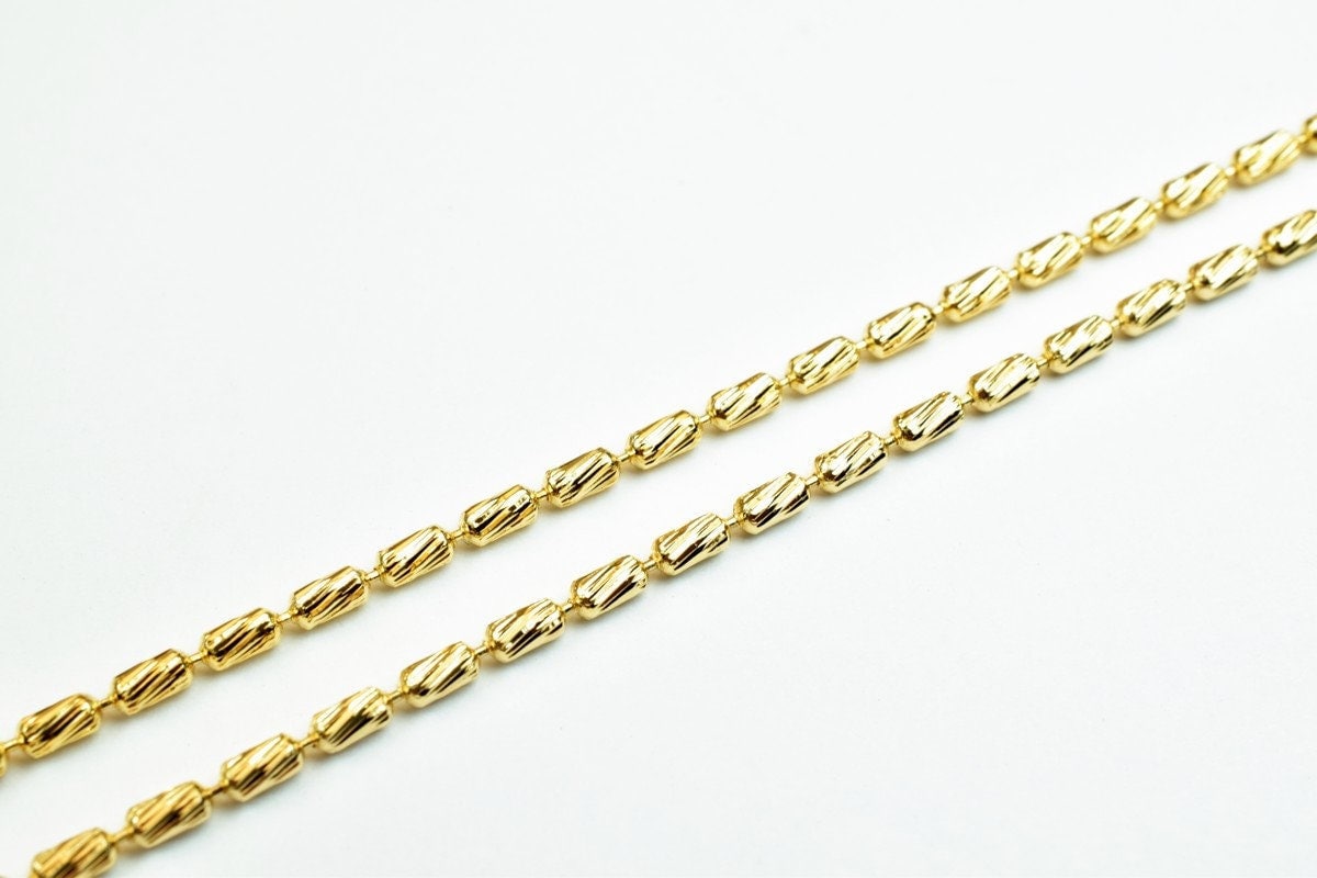 18K Pinky Gold Filled Chain: 17.5" Long, 1.5mm Width, Tarnish-Resistant | Jewelry Making, Durable Finish, Clasp 6mm