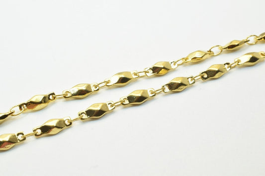 18K gold filled EP tarnish resistant Chain 17.5" Inch Long 3.5mm width CG163 jewelry making supplies - detail image 2