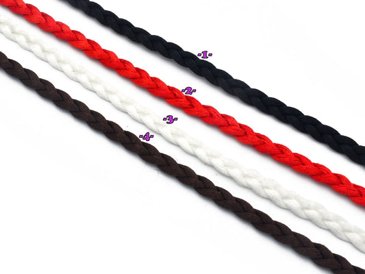 5 Yards Flat Satin Braided Nylon Cord 4 Colors 5mm thread for making jewelry and wholesale jewelry making supplies - deta...