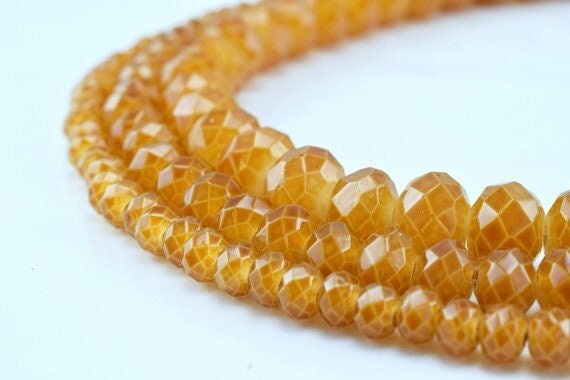 Glass Donut Rondelle Faceted Beads for Jewelry, Decoration, Chandelier 3x4mm, 4x6mm and 6x8mm. 3 Sizes Group 60 PCs each I...
