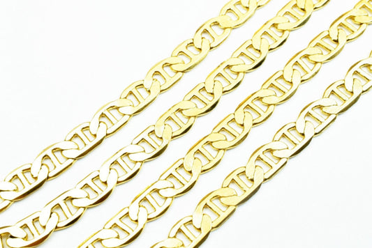 18K gold filled EP tarnish resistant Anchor Chain Size 19 1/2" Inches, Width 6mm, Thickness 1mm For Jewelry Making CG441 j...
