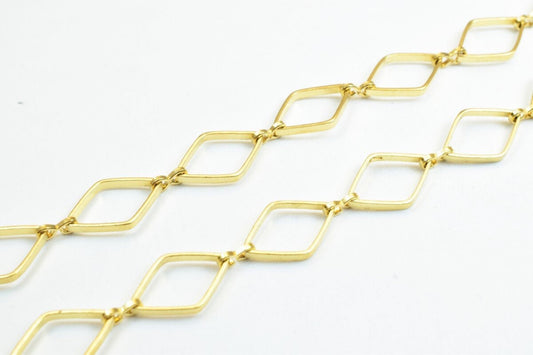 20" Inch 18K Gold Filled Look, EP Chain 7mm Width 1mm Thickness CG311 jewelry making supplies - detail image 2
