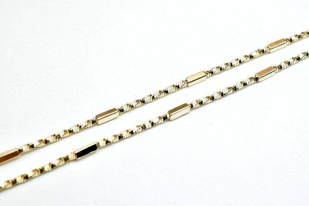 18k Gold Filled Jewelry Making Chain: Pinkish Gold , , Tarnish Resistant | 17.9 Inch, 2mm Width, 6mm Clasp