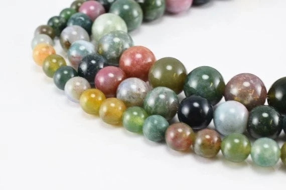 new indian agate gemstone round beads 6 mm 8 mm 10 mm natural stones beads natural healing stone chakra stones for jewelry...