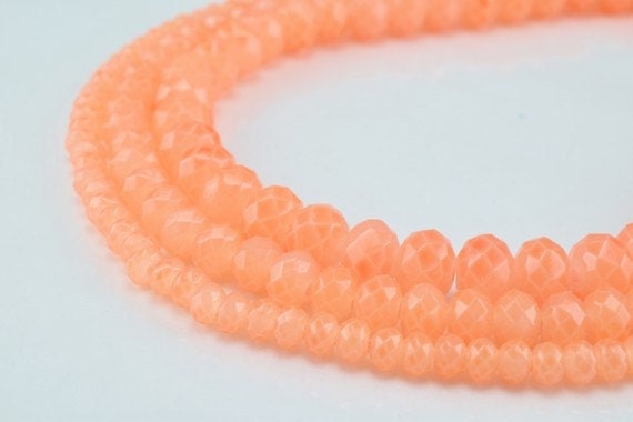 Glass Donut Rondelle Faceted Beads for Jewelry, Decoration, Chandelier 3x4mm, 4x6mm and 6x8mm. 3 Sizes Group 60 PCs each I...