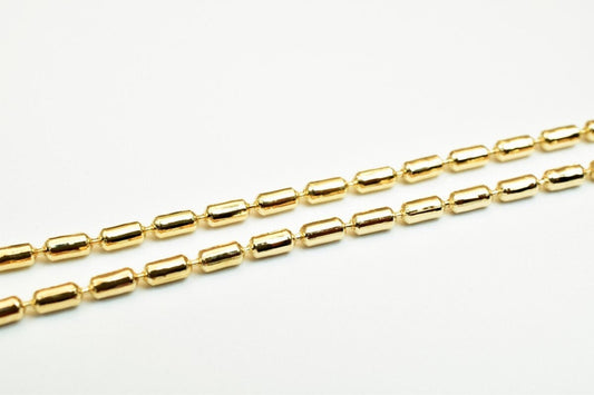 18k Gold Filled Alternative Chain Jewelry Making Supply, Pinky Gold Color (15.5 Inch, 1.5mm Thick, Tarnish Resistant Finish)