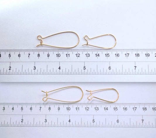 Gold Filled Look, EP Fishhook/Wire Earring jewelry making supplies - detail image 2