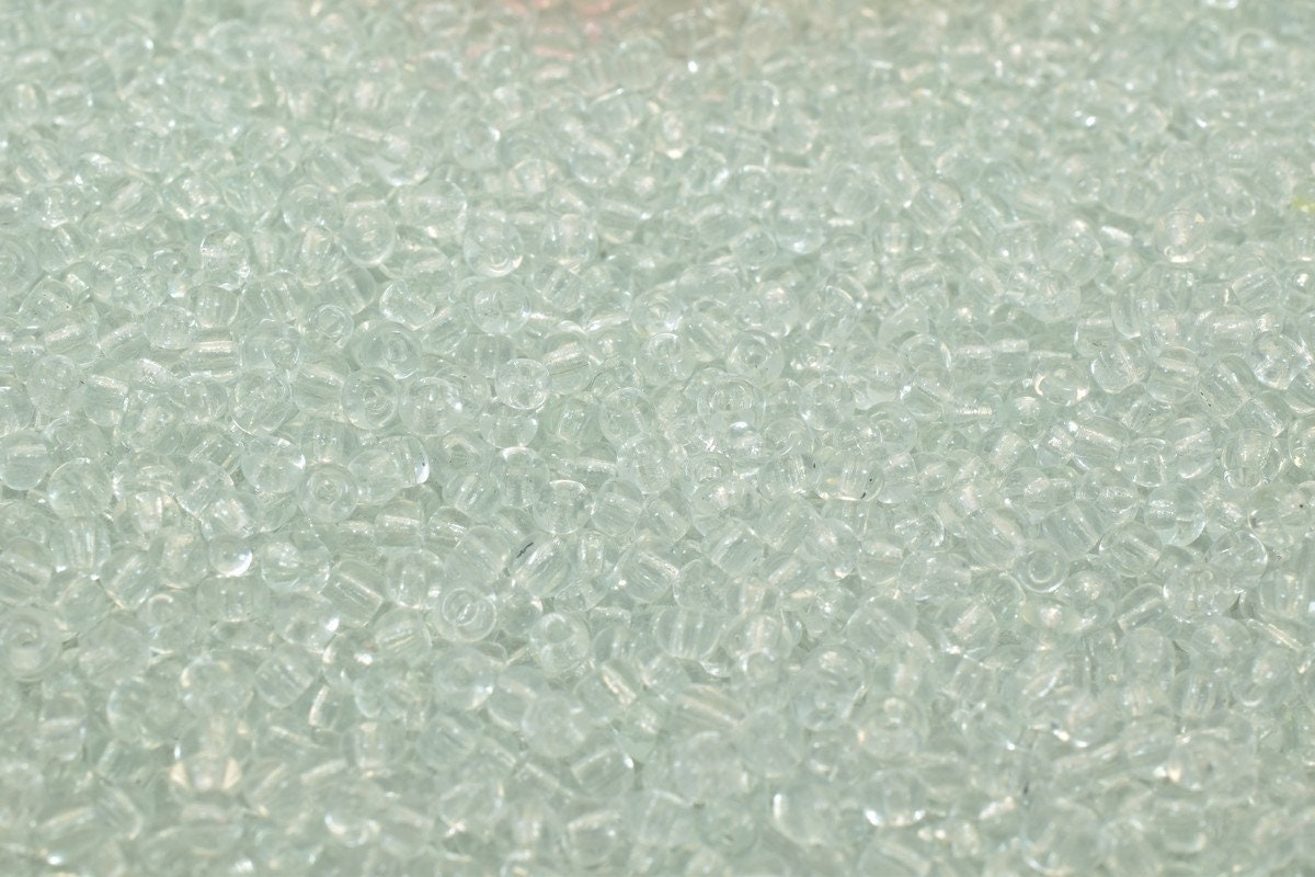 Clear Glass Seed Beads: Multisize 10/0, 8/0, 6/0 Round Beads | Jewelry Making, Craft Supplies | 1 Pound Bulk