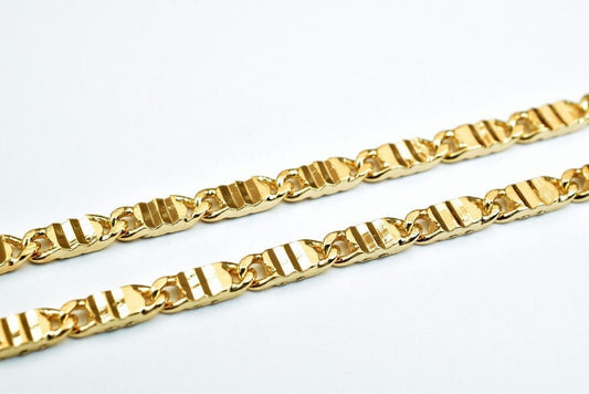 18K Gold Filled Chain: 17.2" Length, 2.2mm Width, Pinkish Gold | , Tarnish Resistant | Jewelry Making Supply