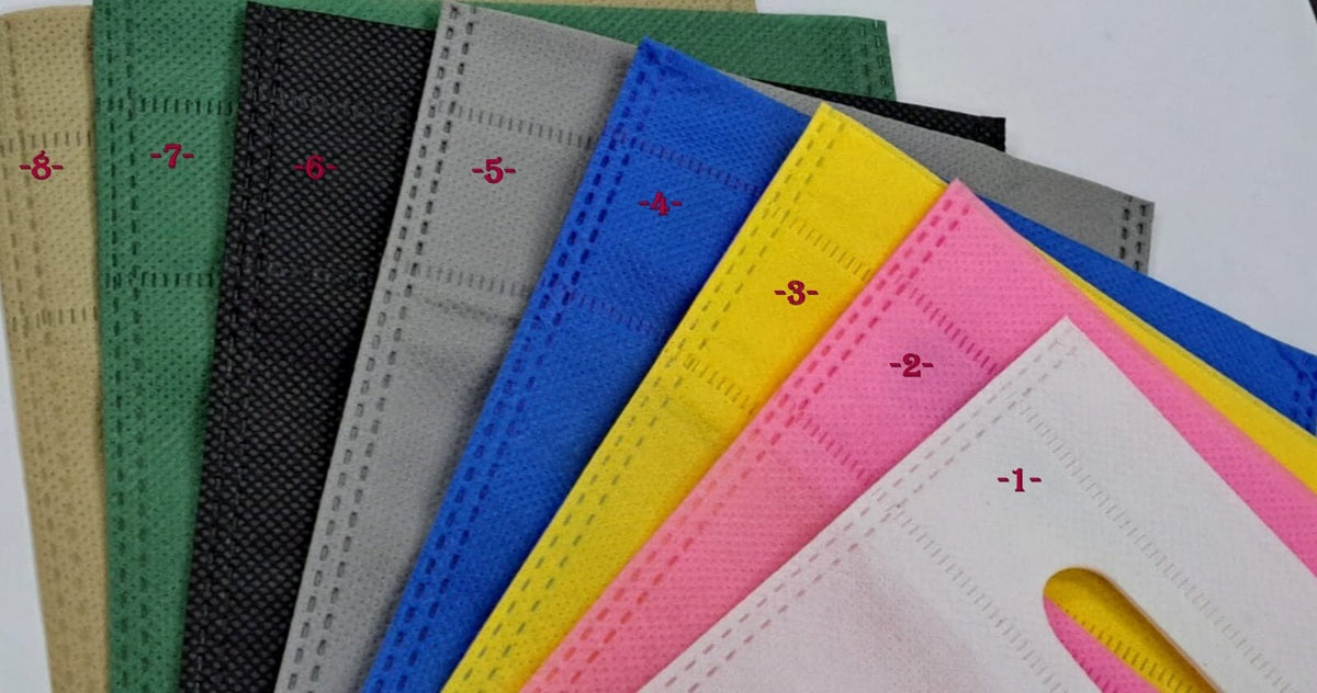 Custom Party Bags Reusable Tote, Plain Multicolor Gift Bags (6x8 Inches, Non Woven Fabric, Logo Friendly)