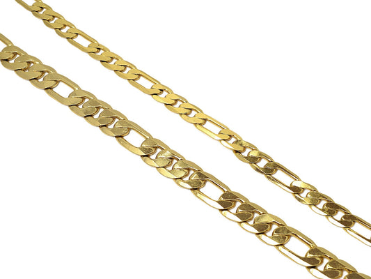 18k Gold Filled Alternative Figaro Chain Width 11mm: Thick Gold Jewelry Crafting (2mm Thick, , Sold by Foot)