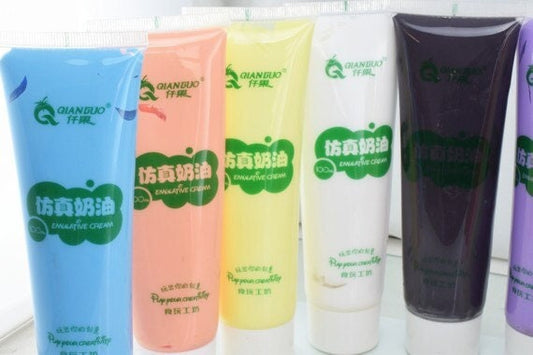 100ml Decoden Whipped Cream Glue Air Dry Decoration Craft, decoden decoration craft cell phone whip cream silicone deco gl...