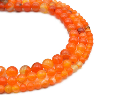 orange madagascar agate gemstone aaa quality 15 strand round beads 6 mm 8 mm 10 mm natural beads healing chakra stones for...
