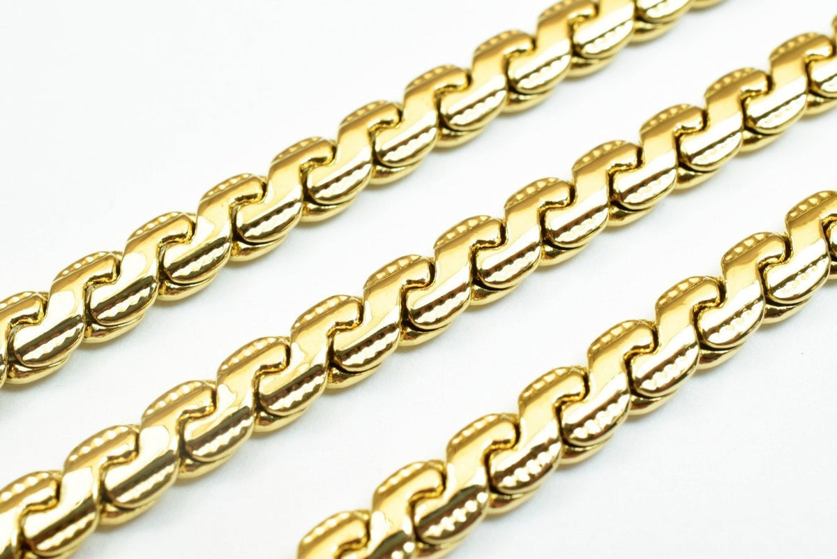 18K Gold Filled Alternative Chain Jewelry Making, 19.5" Herringbone Style (2mm Thick, Tarnish-Resistant , Unisex)