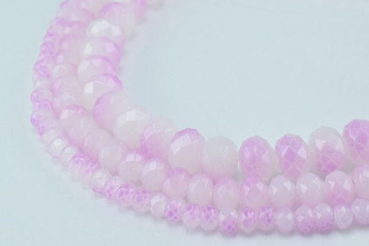 Glass Donut Rondelle Faceted Beads for Jewelry, Decoration, Chandelier 3x4mm, 4x6mm and 6x8mm. 3 Sizes Group 60 PCs each I...
