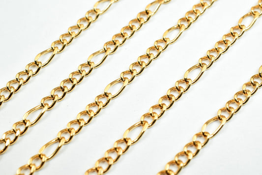 2mm Gold Plated Chain Jewelry Supply, Electroplated Tarnish Resistant (18k GFC012, Lead-Free, Sold by Foot)