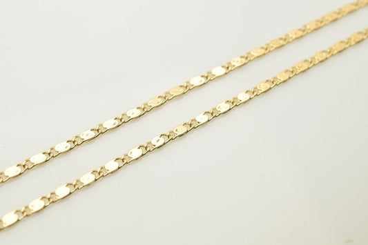 17 1/4" Inches Pinky Gold Filled EP Scroll Chain Scroll Chain, 2mm Width, 18K Gold Filled Chain Findings, For Jewelry Maki...