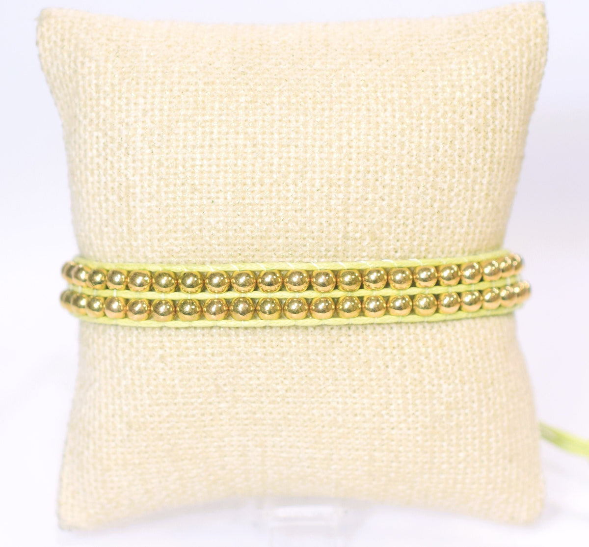 1 dollar for dozen Gold Beads 4mm Macrame Hand Made Bracelet 6 colors 56 Beads in one bracelet and wholesale jewelry maki...