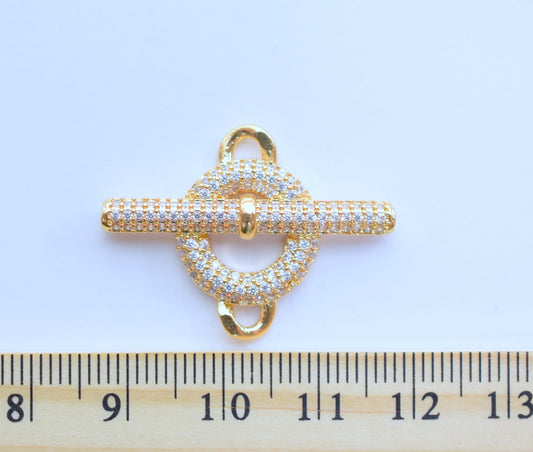 Gold filled Look, EP Evil Eye/Locker pendant charms cubic zirconia and Clasp Findings multi color/Toggle /Circle/Star conn...