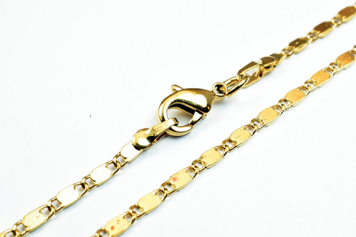 18K Gold Filled Alternative Chain, Jewelry Making Supplies, Gold Finish (2mm Width, 0.5mm Thickness, )