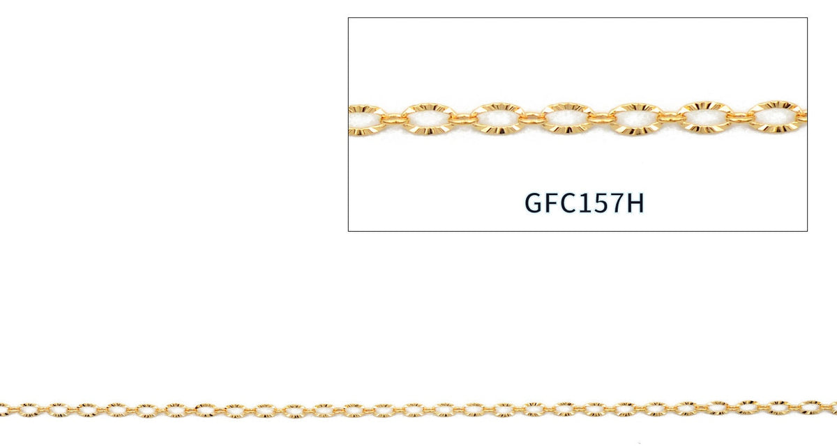 Gold Filled Look, Saturn Paper Clip Link Chain Customizable Jewelry by Foot 3FT/1 PK jewelry making supplies - detail image 8