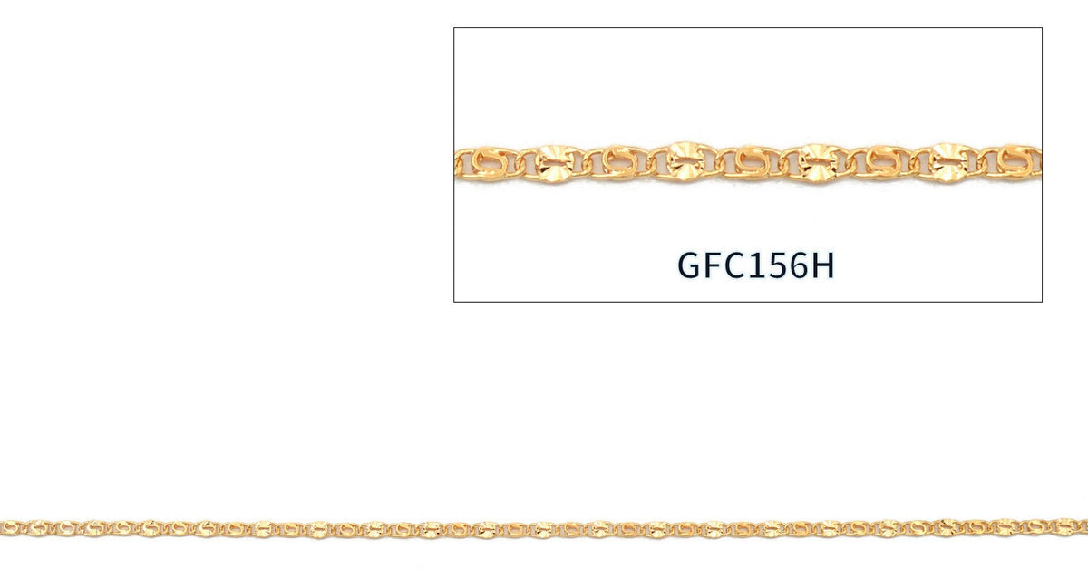 Gold filled Look,Anchor Beaded Link Chain Customizable Jewelry by Foot 3FT/1PK jewelry making supplies - detail image 7