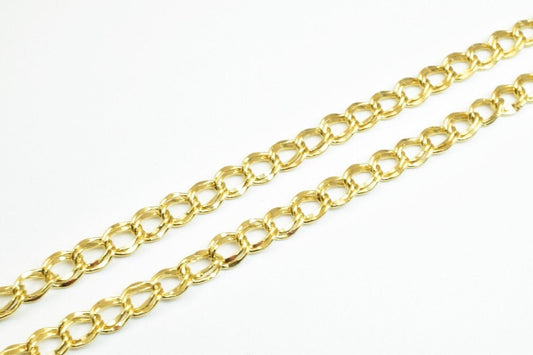 Double link chain 18k Gold Filled Look, EP chain 20" and 24" inches 5mm/7mm width 2mm thickness CG315, CG315A ,CG315B jew...