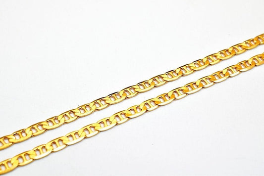 2.5mm Gold Filled Look, EP chain 18k GFC032H sold by foot for jewelry making jewelry making supplies - detail image 2