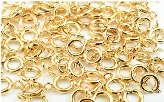 Gold Filled Look, Spring Clasp 14K for jewelry making size: 5mm/6mm/12mm jewelry making supplies - detail image 2