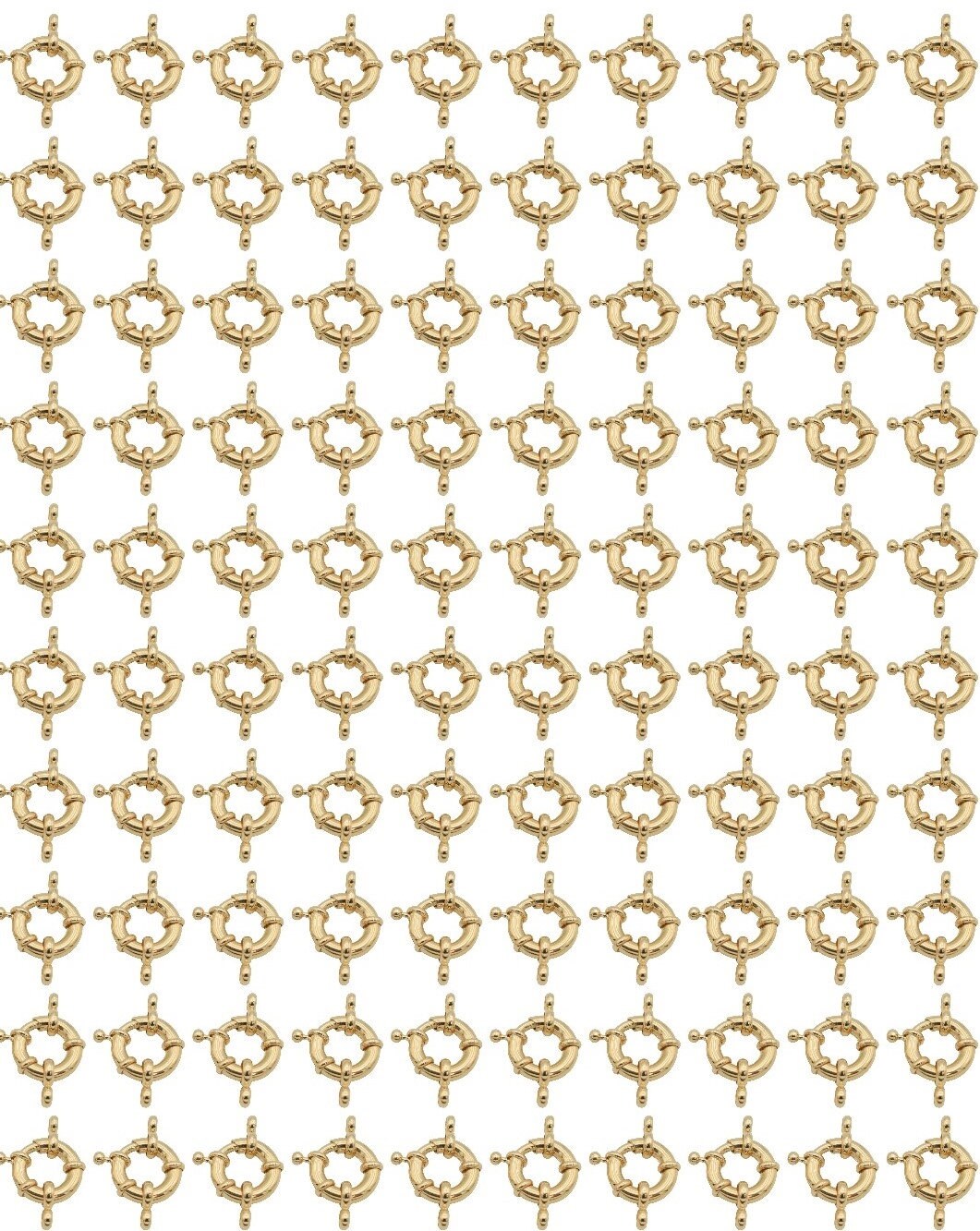 Gold Filled Look, ep 14K Wheel Spring Clasp for Jewelry making 9mm,11mm,13mm,15mm jewelry making supplies - detail image 6