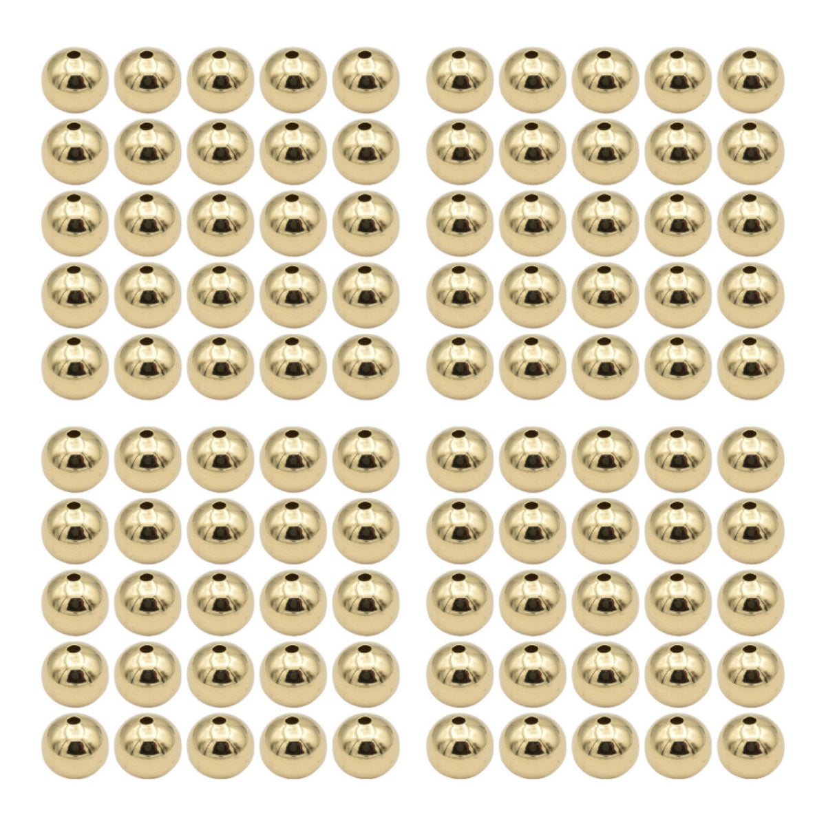Gold Filled Alternative 14k Plain Beads: Durable Finish, 3mm-10mm Sizes | Base , Jewelry Making Essentials