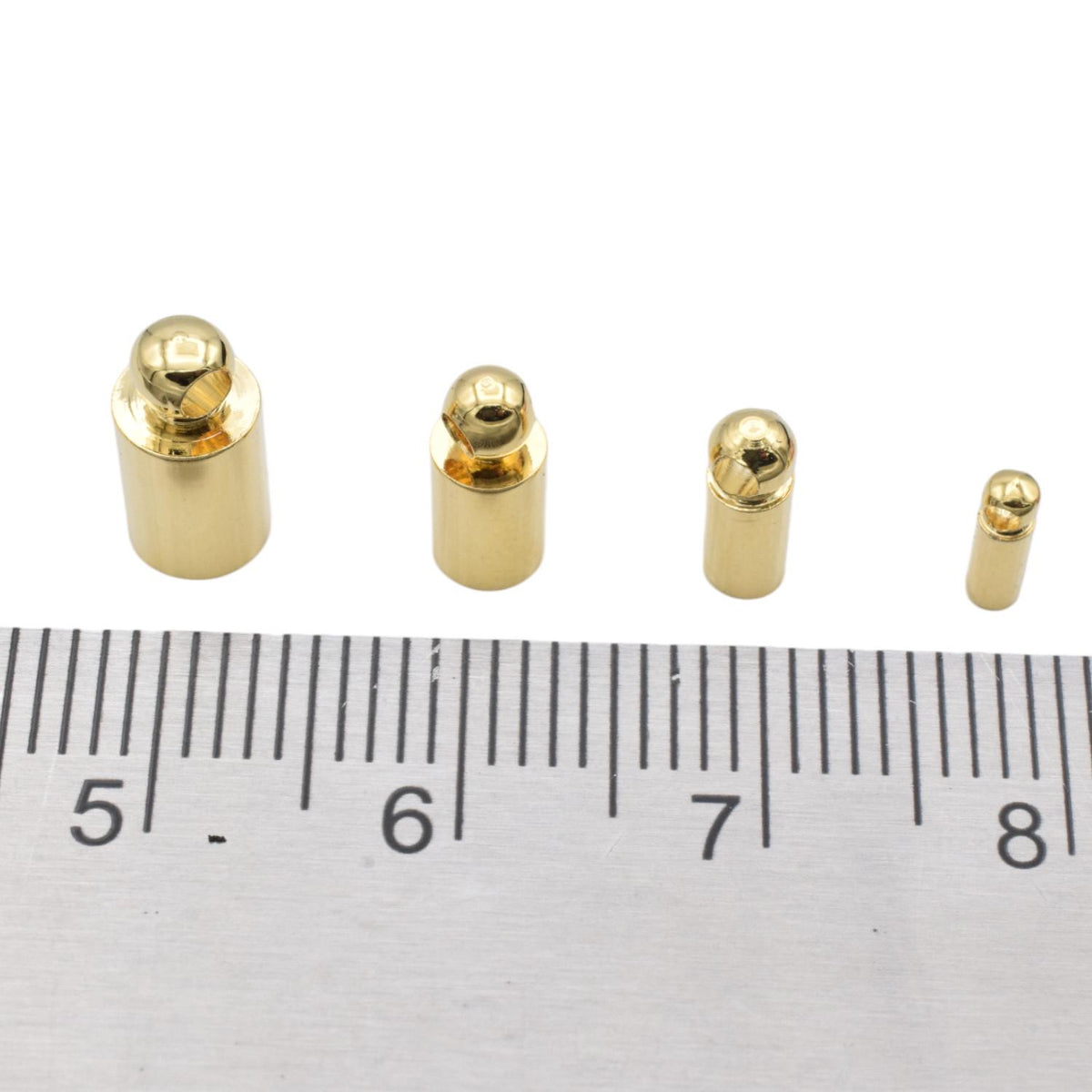 Gold Filled look 14k End Caps with loop for jewelry making and crafts 6pcs/pk jewelry making supplies - detail image 3