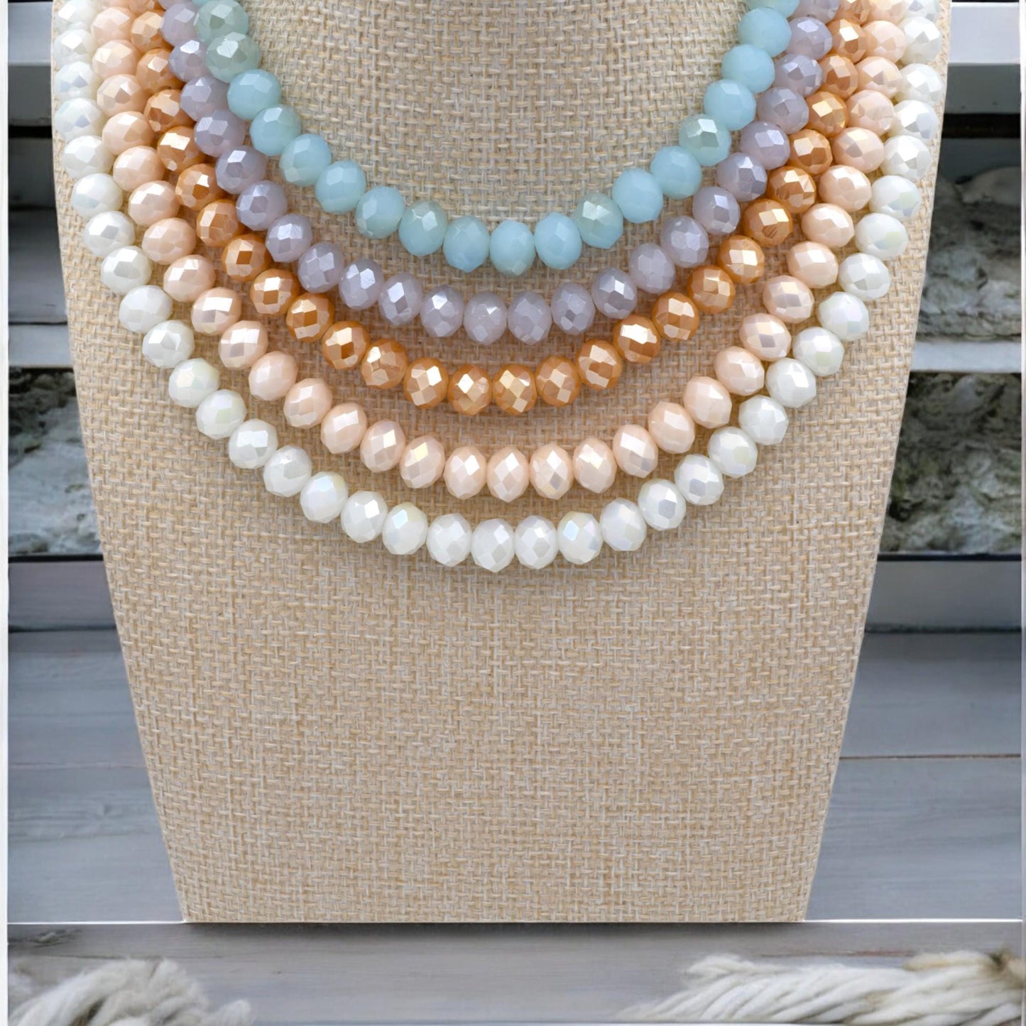 AB Crystal Rondelle Beads – Faceted Beads in Pastel Mix Colors, Sparkle Beads for Jewelry Making, DIY Bracelet & Necklace...