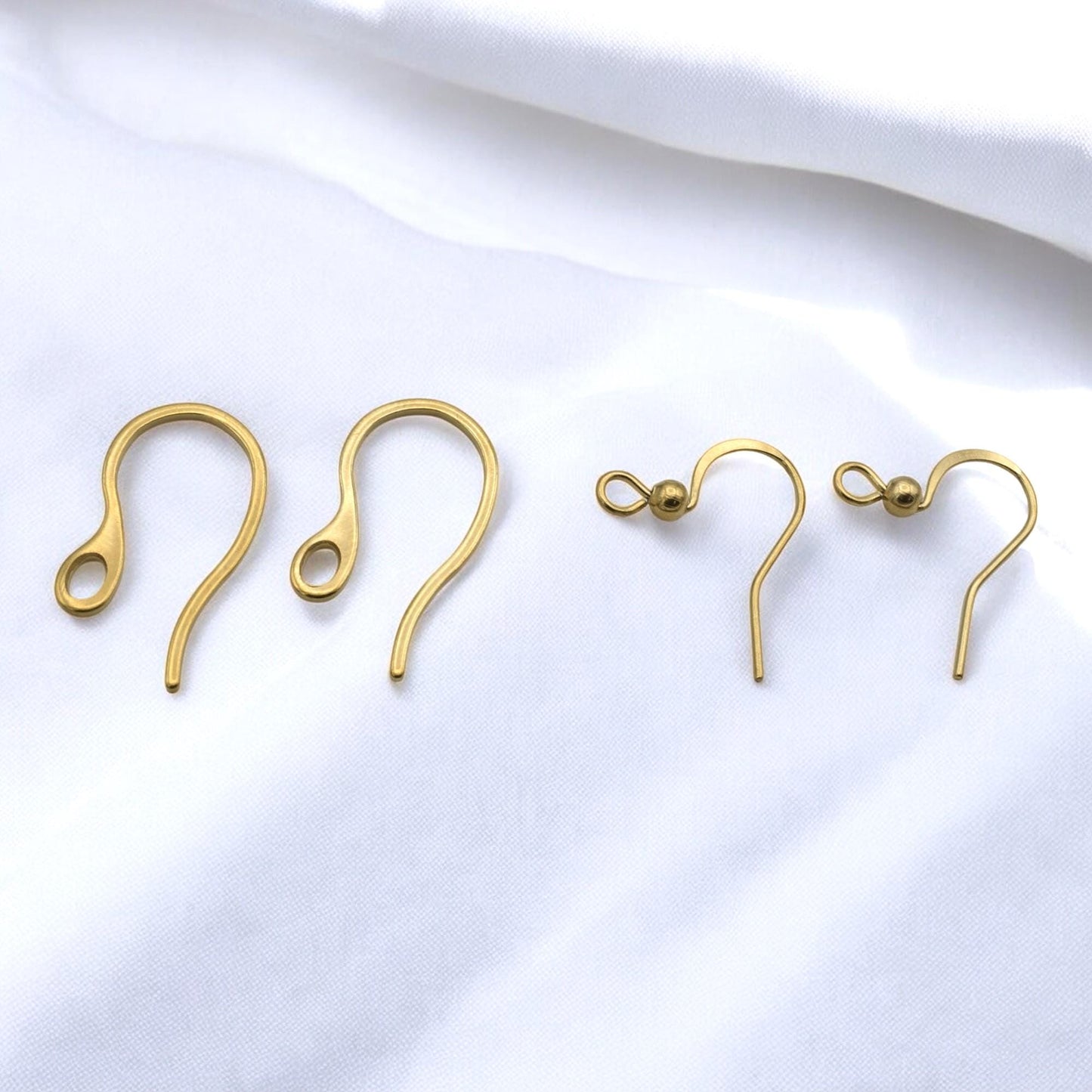 Stainless Steel Gold Plated Earring Hooks – Hypoallergenic Wires for DIY Jewelry Making, Fishhook and Kidney Ear Wires 12...