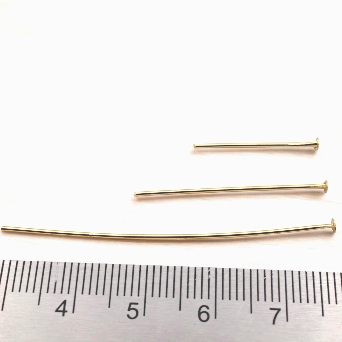 Gold Filled Alternative Head Pins Flat Back 20mm 30mm 50mm Jewelry Making Supplies for Earrings, Bracelets, Necklaces 1mm...