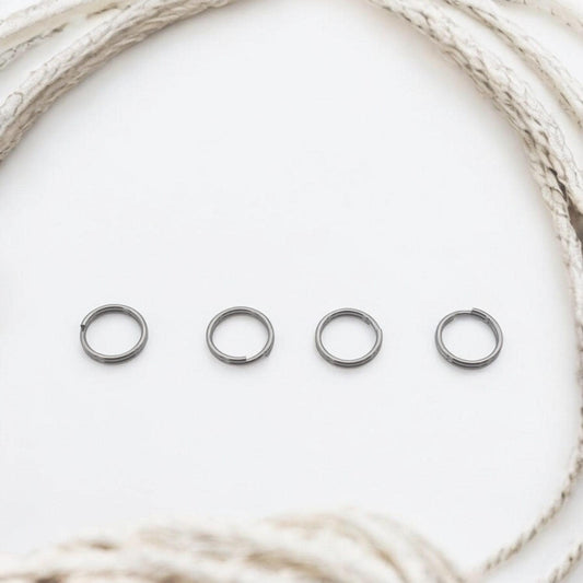 Heavy Duty Jump Rings: Stainless Steel Split Rings, Tarnish-Resistant Silver | Nickel-Free, Smooth Edge, 8mm Size