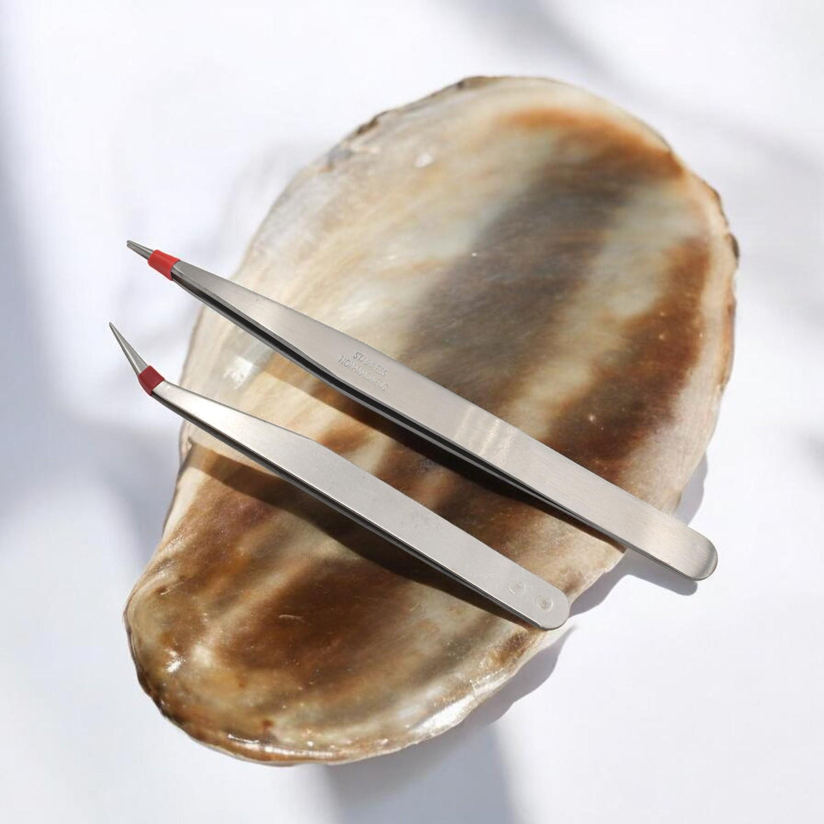 Curved Bent Tweezers: Precision Bent Tip - Jewelry Making Tool, Small Parts Handling, Durable Steel for Beading and Stone Placement