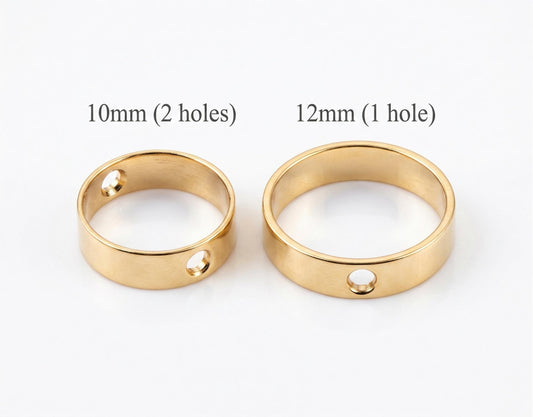 Bead Frame Square Jump Rings: 18K Tarnish Resistant Gold, Tarnish Resistant Base (10-12mm, Durable Finish, Jewelry Making Supplies)