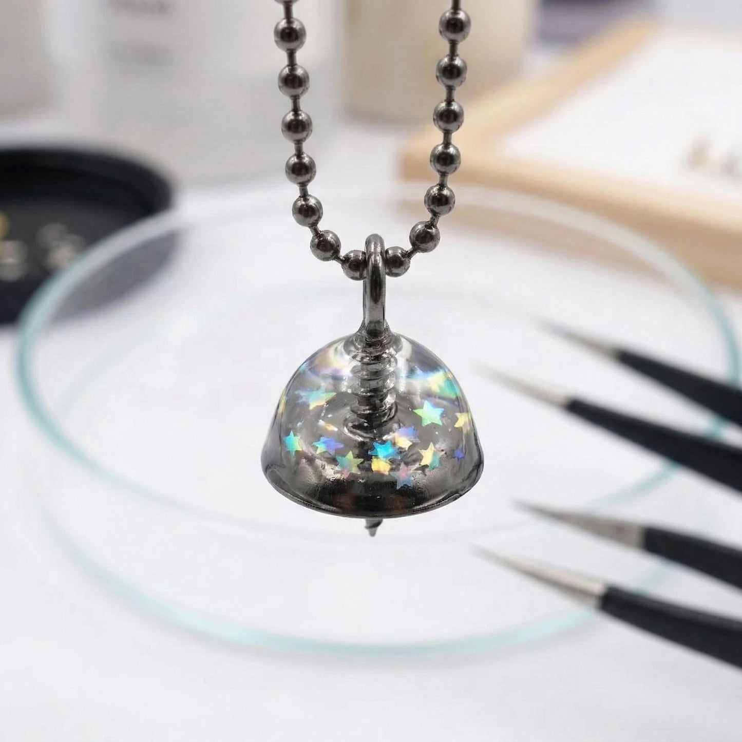 Gold and Silver Screw-Eye Cup Bails for Pendants – 6mm/ 8mm Loop-Top Pegs – 12 pcs Stainless Steel Findings for Resin, Polymer Clay Jewelry