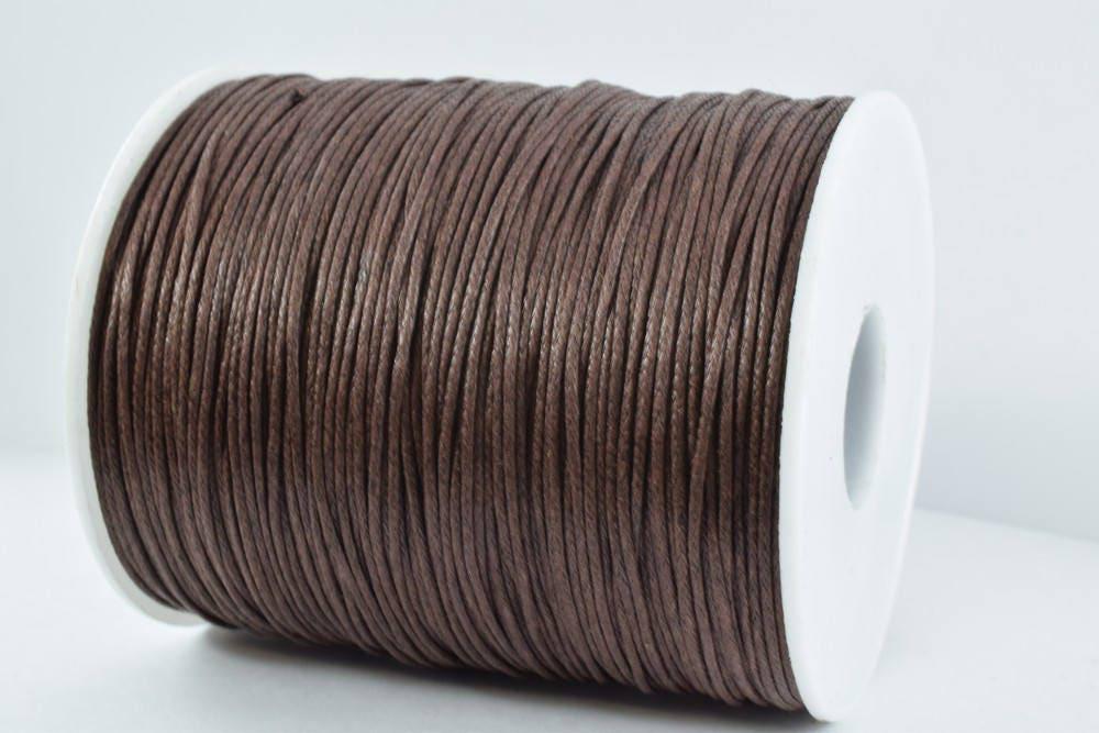 1mm Waxed Cord, Macrame Cord, Waxed Cotton Thread, 200yards, Matte Wax Cord, Shiny Wax Cord, Black,Brown Wax Cord