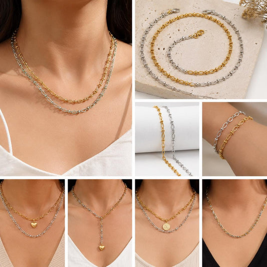Decorative metal link chain for handmade jewelry, keychains, and accessory projects