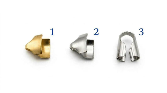 Stainless Steel Crimp Ends for Jewelry Making, Gold & Silver Cord End Caps, Bracelet Necklace Findings, Jewelry Connector Ends