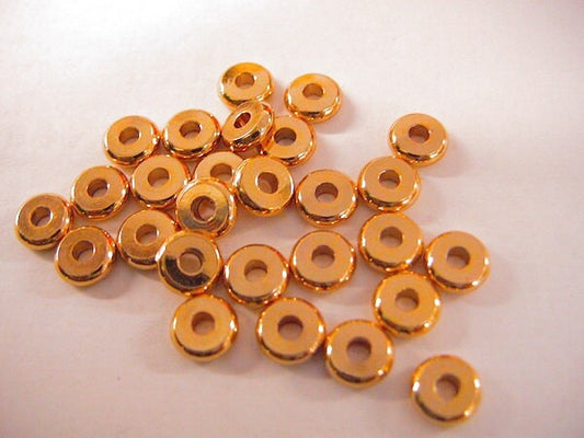 6x2mm as Gold Filled* Roundel Plain Spacer Beads, GF5231 jewelry making supplies - detail image 2