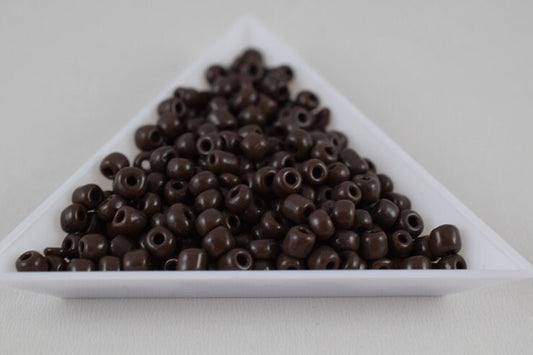 Dark Brown Seed Beads Glass Beads Brown Size 6.0 Sold by 1 LB/ Pound Size 6/0 are 3mm,4mm Beads jewelry making supplies -...